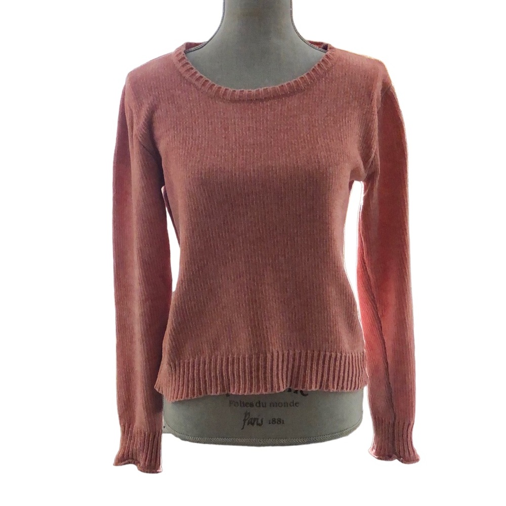 Girls pink sweater, size large